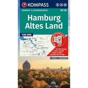 Wanderkarte Kompass 726 Hamburg Altes Land 1:50 000