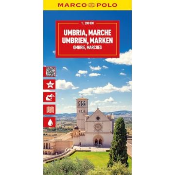 Strassenkarte Umbrien Marken 1:200 000 / Marco Polo Italien
