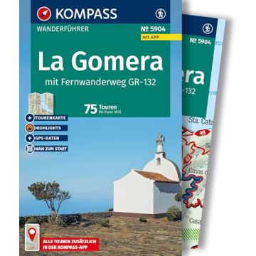 Wanderführer La Gomera mit Wanderkarte / Kompass