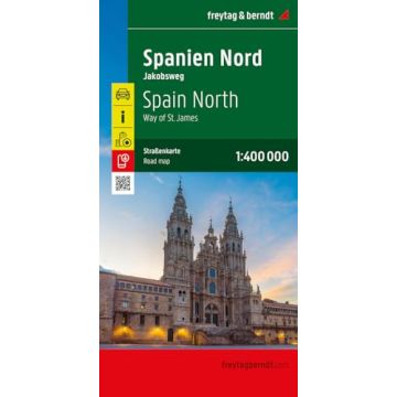 Strassenkarte Spanien Nord (Jakobsweg) 1:400 000 / Freytag & Berndt