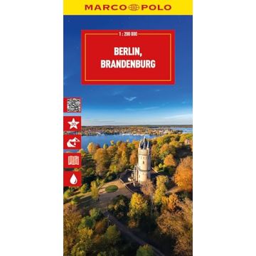 Carte routière Berlin Brandenbourg 1:225 000 / Marco Polo Allemagne 4