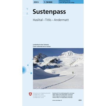 255 S Sustenpass Carte de randonnée à ski 1:50 000