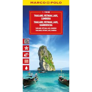 Strassenkarte Thailand Vietnam Laos Kambodscha 1:2,5 Mio. / Marco Polo