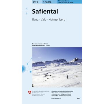257 S Safiental Carte de randonnée à ski 1:50 000