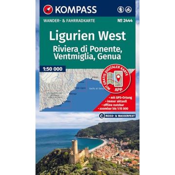Wanderkarte Kompass 2444 Ligurien West 1:60 000 