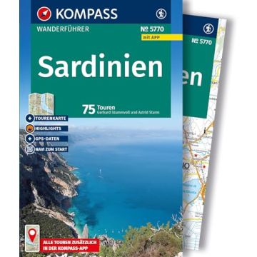 Wanderführer Sardinien mit Wanderkarte / Kompass