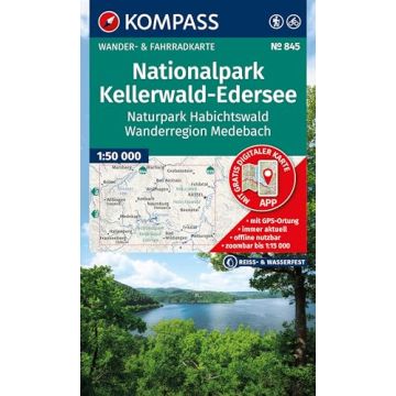 Wanderkarte Kompass 845 NP Kellerwald Edersee