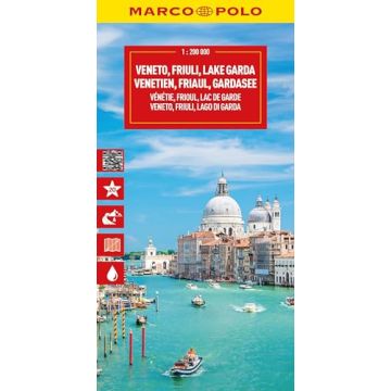 Strassenkarte Venetien Friaul 1:200 000 / Marco Polo Italien 4