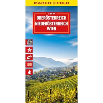 Strassenkarte Niederösterreich Wien 1:200 000 / Marco Polo Österreich 1