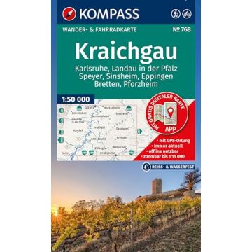 Wanderkarte Kompass 768 Kraichgau 1:50 000