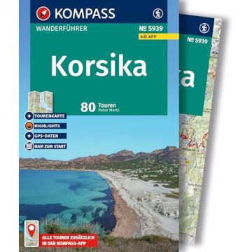 Wanderführer Korsika mit Wanderkarte / Kompass