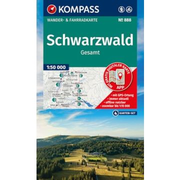 Wanderkarte Kompass 888 Schwarzwald Gesamt
