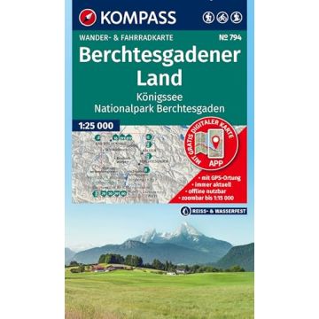 Wanderkarte Kompass 794 Berchtesgadener Land Königssee 1:25 000