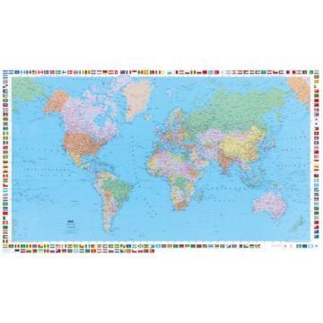 Welt politisch 1:50 Mio. Poster laminiert / Kümmerly & Frey