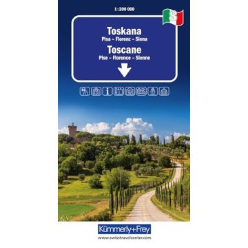 Strassenkarte Italien 08 Toskana 1:200 000 / Kümmerly & Frey