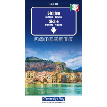 Strassenkarte Italien 15 Sizilien 1:200 000 / Kümmerly & Frey