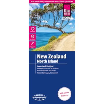 Carte routière Nouvelle-Zélande Île du Nord 1:550 000 / Reise Know-How