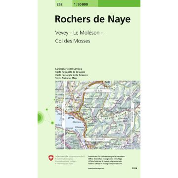 262 Rochers de Naye 1:50 000 / Swisstopo