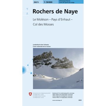262 S Rochers de Naye Carte de randonnée à ski 1:50 000