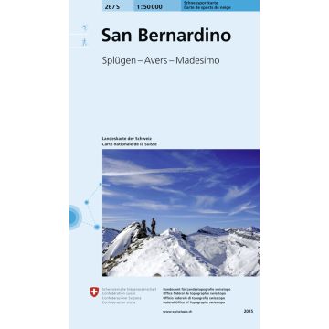 267 S San Bernardino Carte de randonnée à ski 1:50 000