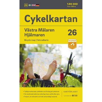 Carte cycliste Västra Mälaren (Suède) 1:90 000 Cykelkartan 26 / Norstedts