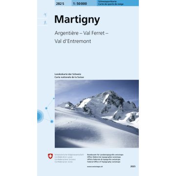 282 S Martigny Carte de randonnée à ski 1:50 000