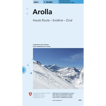 283 S Arolla Carte de randonnée à ski 1:50 000
