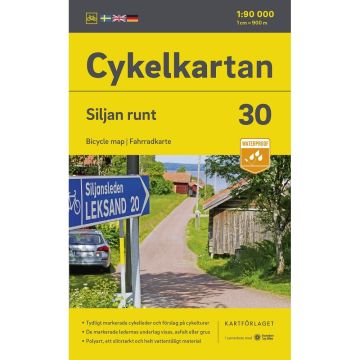 Carte cycliste Siljan runt (Suède) 1:90 000 Cykelkartan 30 / Norstedts
