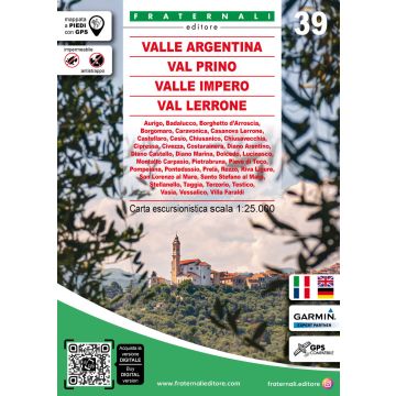 Carte de randonnée Valle Argentina Val Prino 1:25 000 / Fraternali Nr. 39