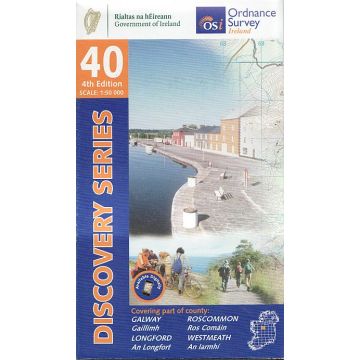 Topografische Karte OS Ireland 40 Galway Longford Roscommon Westmeath 1:50 000