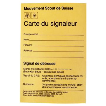MSdS: Carte du signaleur