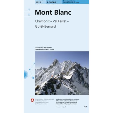 492 S Mont Blanc Carte de randonnée à ski 1:50 000