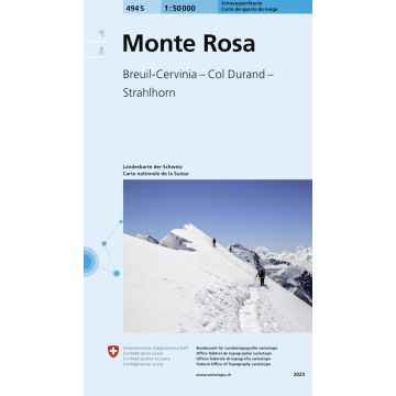494 S Monte Rosa Skitourenkarte 1:50 000