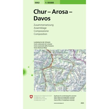 5002 Chur - Arosa - Davos 1:50 000 / Swisstopo