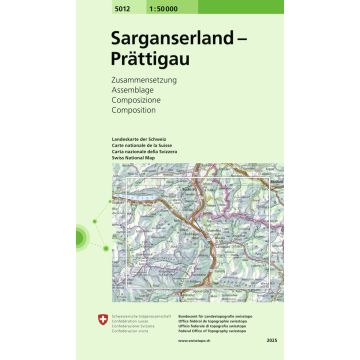 5012 Sarganserland - Prättigau 1:50 000 / Swisstopo