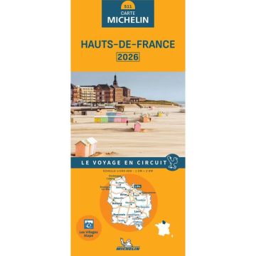 Strassenkarte Michelin 511 Hauts-de-France 1:200 000 