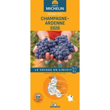 Carte routière Michelin 515 Champagne Ardenne 1:200 000 