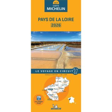 Strassenkarte Michelin 517 Pays de la Loire 1:200 000 