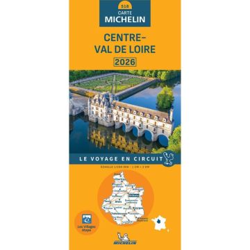 Carte routière Michelin 518 Centre Val de Loire 1:200 000 