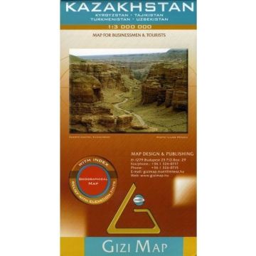 Strassenkarte Kazakhstan Kasachstan 1:3 Mio. / Gizi Map