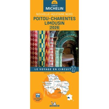 Strassenkarte Michelin 521 Poitou-Charentes Limousin 1:200 000 