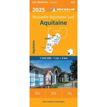 Strassenkarte Michelin 524 Aquitaine 1:200 000 