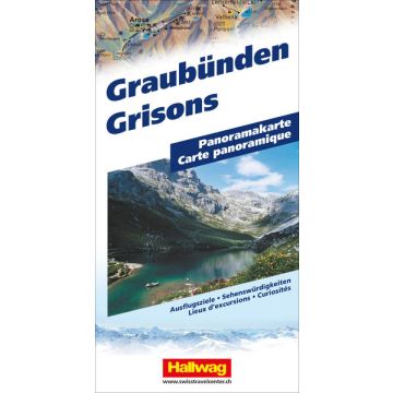 Grisons Carte panoramique/ Hallwag