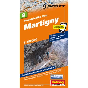 Mountainbike Map 8 Martigny 1:50 000 / Hallwag