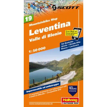 Mountainbike Map 19 Leventina 1:50 000 / Hallwag