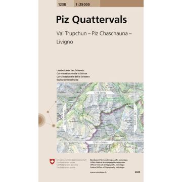 1238 Piz Quattervals 1:25 000 / Swisstopo