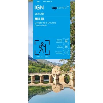 Topographische Karte IGN 2641 OT Millau 1:25 000 