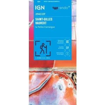 Topographische Karte IGN 2943 OT Saint-Gilles Vauvert 1:25 000