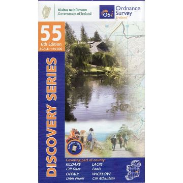 Topografische Karte OS Ireland 55 Kildare Laois Offaly Wicklow 1:50 000