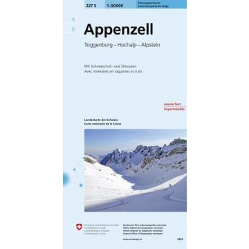 227 S Appenzell Carte de randonnée à ski 1:50 000